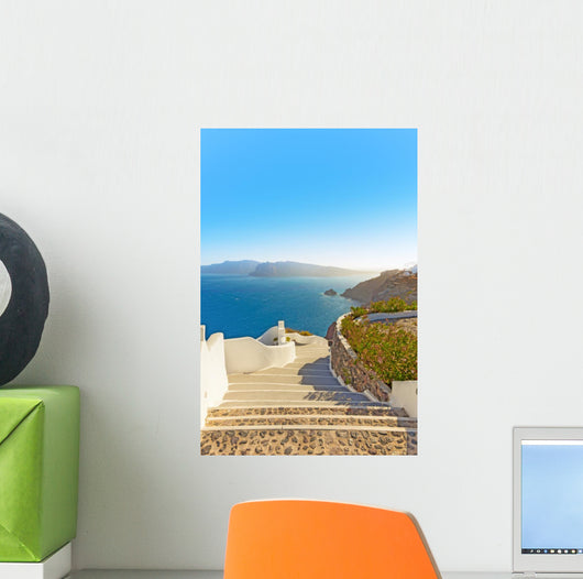 Greece Santorini Island in Cycladespanoramic View Wall Mural