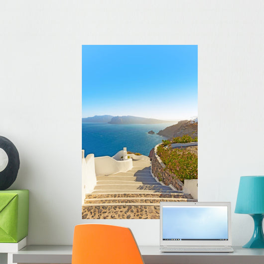 Greece Santorini Island in Cycladespanoramic View Wall Mural
