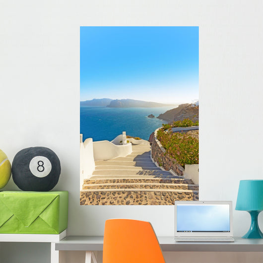 Greece Santorini Island in Cycladespanoramic View Wall Mural