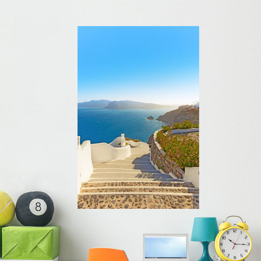 Greece Santorini Island in Cycladespanoramic View Wall Mural