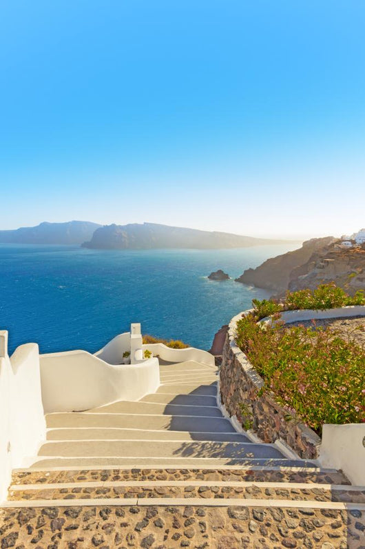 Greece Santorini Island in Cycladespanoramic View Wall Mural