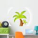 abstract vector coconut tree Wall Decal