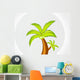 abstract vector coconut tree Wall Decal