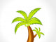 abstract vector coconut tree Wall Decal