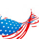 Wave Style American Flag Design Wall Mural