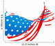 Wave Style American Flag Design Wall Mural