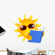 Sunshine reads another book Wall Decal