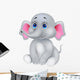 Cute baby elephant cartoon Wall Decal