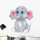 Cute baby elephant cartoon Wall Decal