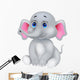 Cute baby elephant cartoon Wall Decal