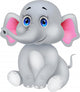 Cute baby elephant cartoon Wall Decal