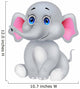 Cute baby elephant cartoon Wall Decal