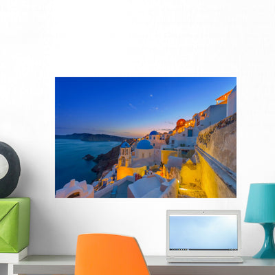 Greece Santorini Island Cyclades shown on a wall