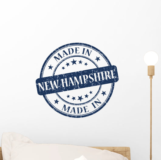 Made New Hampshire Blue Wall Decal