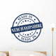 made in new hampshire blue stamp Wall Decal