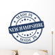 made in new hampshire blue stamp Wall Decal