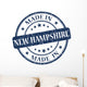 made in new hampshire blue stamp Wall Decal