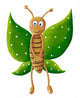 Cute green butterfly Wall Decal