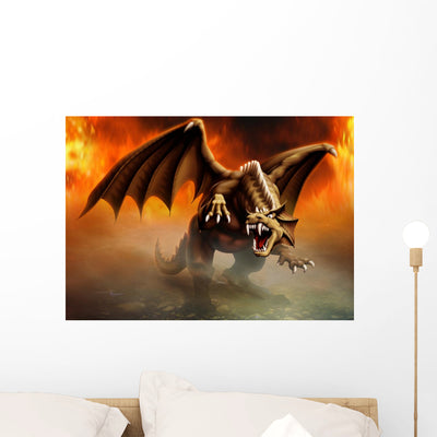 Dragon Attack shown on a wall