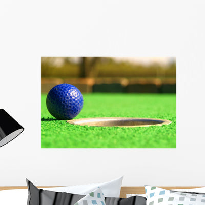 Mini Golf Wall Mural shown on a wall