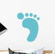 Foot Print Color Blue Wall Decal