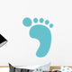 Foot Print Color Blue Wall Decal