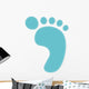 Foot Print Color Blue Wall Decal