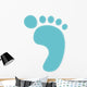 Foot Print Color Blue Wall Decal