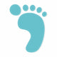 Foot Print Color Blue Wall Decal