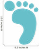 Foot Print Color Blue Wall Decal
