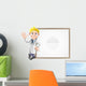 Cartoon doctor and sign Wall Decal
