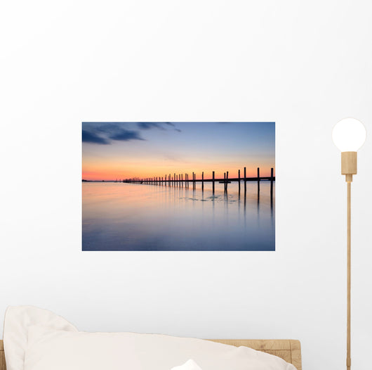 Jetty at Sunset Wall Mural