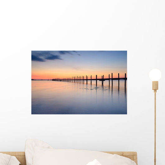 Jetty at Sunset Wall Mural