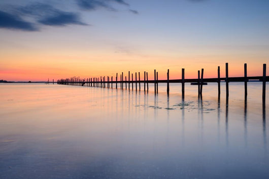 Jetty at Sunset Wall Mural