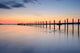 Jetty at Sunset Wall Mural