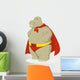 Hippopotamus as Superhero Wall Decal