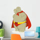 Hippopotamus as Superhero Wall Decal