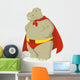 Hippopotamus as Superhero Wall Decal