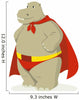 Hippopotamus as Superhero Wall Decal