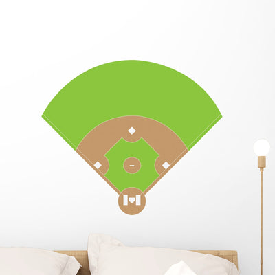 Baseball Field Overview White shown on a wall