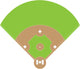 Baseball Field Overview White