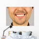 Male Mouth with Smile Wall Mural