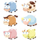 cute animal set Wall Decal