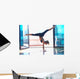 girl exercising in fitness studio Wall Mural