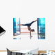 girl exercising in fitness studio Wall Mural