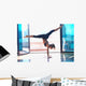 girl exercising in fitness studio Wall Mural