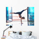 girl exercising in fitness studio Wall Mural