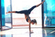 girl exercising in fitness studio Wall Mural