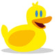 Vector Rubber Duck Icon Wall Decal
