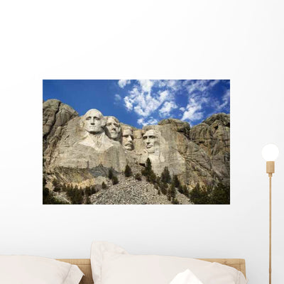 Mount Rushmore Wall Decal shown on a wall